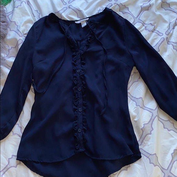 Forever 21 Tops - Forever 21 Navy Blue Long Sleeve Top